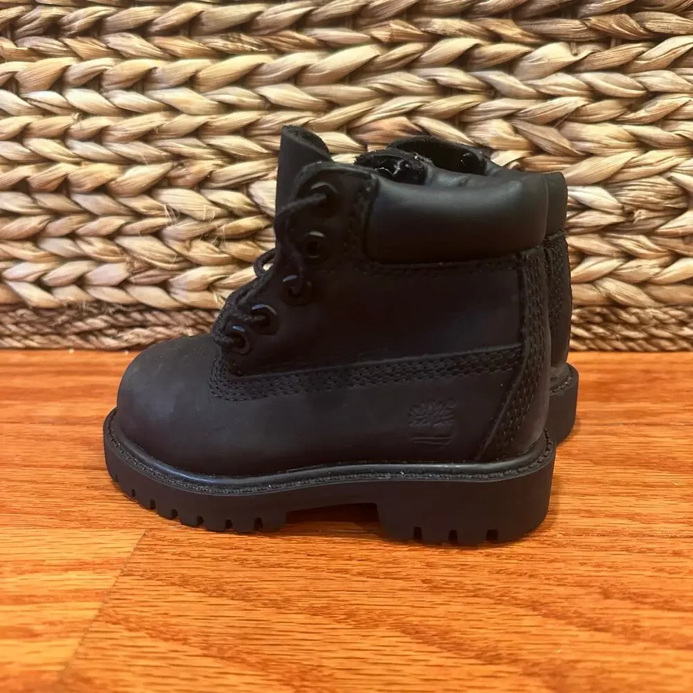 Black Timberland Boots sz 5 toddler